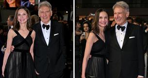 Una foto tras bastidores muestra a Harrison Ford admirando la belleza de su esposa, Calista Flockhart
