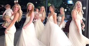 Un gruppo di donne decide di indossare i propri abiti da sposa per una cena "estremamente divertente" al ristorante