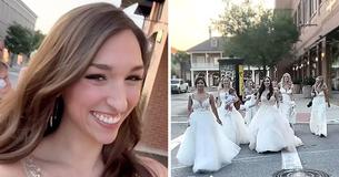 Family Of Women Wear Their Wedding Dresses For ‘Ridiculously Fun’ Dinner At Restaurant