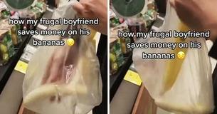 Man Peels Banana Before Weighing It To Save Money At The Supermarket
