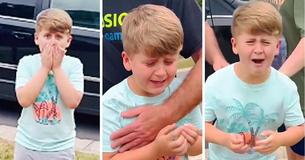 Homeless Boy Sheds Tears Over New Home After Sleeping On Garage Floor For A Month