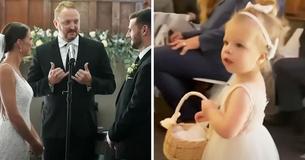 Bride’s Brother-In-Law Melts Hearts By Learning ASL Before Officiating Wedding To Include Deaf Flower Girl