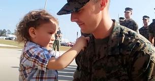 Marine’s 3-Year-Old Son Makes Special Appearance At Dad’s Promotion & Steals The Show