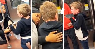 Une femme bienveillante reçoit des éloges en ligne après avoir aidé un garçon qui avait perdu ses parents dans le train