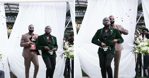 Bride’s Brothers Pull Off ‘Flower Bros’ Role As Opposed To The Traditional Flower Girls Train