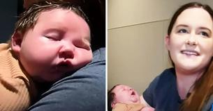 Mom Gives Birth To Baby Weighing Over 13 Pounds With Full Mane