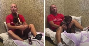 Man Sleeps At Shelter For A Week To Help Dog Who Has Been There For 400 Days