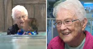 102-Year-Old Woman Gives Babies Swimming Lessons For Over 5 Decades & Says 'It Keeps Me Going'