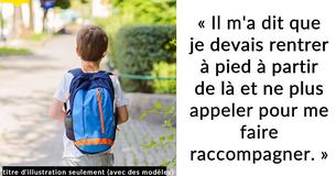 Un garçon de 11 ans est rentré à pied à la maison pendant un ouragan après que son père l'ait grondé pour avoir appelé la nounou pour qu'elle vienne le chercher