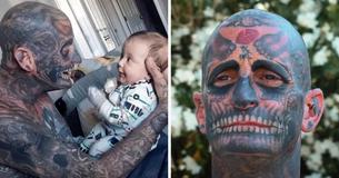 Man Criticized For Being A Terrible Dad Because His Tattoos Make Him Look Like A ‘Monster’