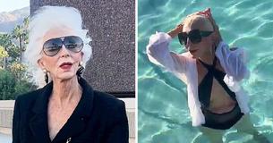 Una mujer de 74 años se pavonea con tacones y bañador, aunque muchos le piden que "se vista acorde a su edad"