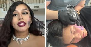 Una donna si fa tatuare sulle guance il volto dell'ex fidanzato dopo che lui l'ha presumibilmente tradita