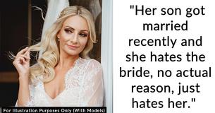 Woman Who Despises Her Daughter-In-Law Intentionally Wore White Outfit To The Wedding But Was Disgraced By Own Son Instead