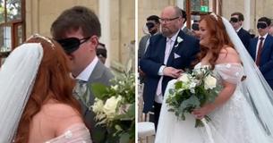 Blind Bride Asked Groom & Wedding Guests To Wear Blindfolds At Ceremony So They Could 'Experience What It’s Like' For Her