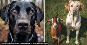 Family's Dog Goes Missing And Ends Up Returning With Another Dog And A Goat Friend