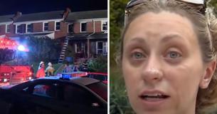 Mother Thinks Baby Is Dead Until Firefighters Bring Her Outside And Tell Her Dog Died Rescuing Baby