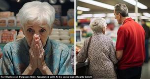 Man Gets Applauded For Good Deed He Did For An Elderly Lady At The Grocery Store