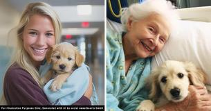 Woman Sneakily Brought Her Grandmother’s Dog Disguised As A Baby To The Hospital To Cheer Her Up