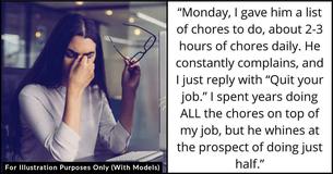 Woman Who Earns 5 Times As Much As Her Husband Infuriated After He Complains She Doesn’t Do Enough Chores