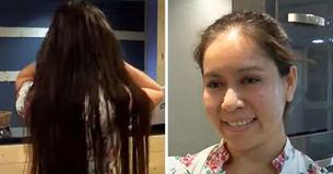 Woman Cuts Off Her 4-Foot-Long Hair For A Moving Reason After 25 Years Of No Haircuts