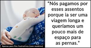 Mulher com bebê ficou furiosa quando um homem no avião se recusou a ceder seu assento com espaço extra para as pernas ao marido dela