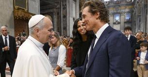 Matthew McConaughey and Wife Camila Meet Pope Leo XIV at the Vatican