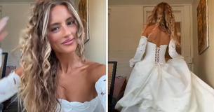 She Turned Her Mom’s Old 1990’s Bed Sheet Into A $10,000 Wedding Dress — And It Cost Just $150