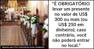 Noiva irrita a irmã com “requisitos de participação” no casamento: quem não der um presente de US$ 300 não entra