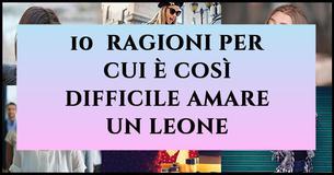 10  ragioni per cui è così difficile amare un leone