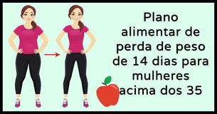 Plano alimentar de perda de peso eficiente de 14 dias para mulheres acima dos 35