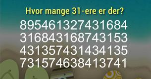 Hvor mange 31-ere er der?