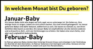 In welchem Monat wurdest Du geboren? Jeder Monat offenbart ein anderes Bild 