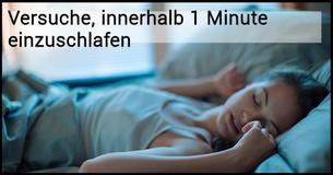 Versuche, innerhalb 1 Minute einzuschlafen