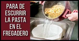 Esto es por lo que deberías dejar de escurrir la pasta en el fregadero
