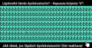 Läpäisetkö tämän dysleksiatestin?
