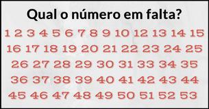 Qual a Rapidez com Que Consegues Detetar o Número em Falta? Não Há Muita Gente Que o Consiga Fazer em Menos de 10 Segundos