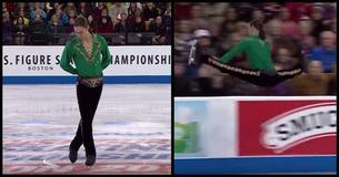Der 'Irish Dance' eines Eiskunstläufers sorgt im Stadium für Standing Ovations
