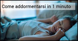 Come addormentarsi in 1 minuto