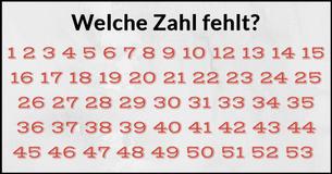Wie schnell kannst Du die fehlende Zahl herausfinden? Es gibt nicht viele Personen, die dies innerhalb von 10 Sekunden schaffen.