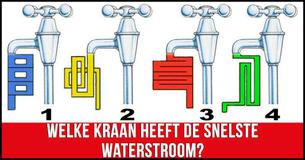 Welke kraan heeft de snelste waterstroom?