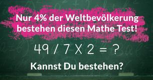 Nur 4% der Weltbevölkerung bestehen diesen Mathe Test 
