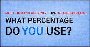 Most Humans Use Only 10% Of Their Brain. What Percentage Do You Use?