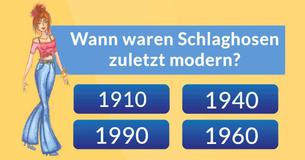 Kannst Du erraten welche Mode zu welchem Jahrzehnt gehört?