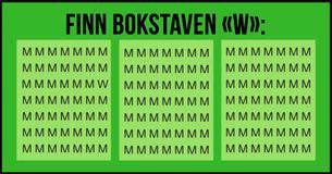 Er du et geni? Hjernetrimserier. #2: Finn bokstaven «W» på under 10 sekunder 