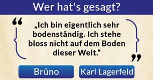 Wer hat's gesagt? Brüno oder Karl Lagerfeld?