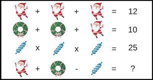 Santa's Math Challenge Series. Can You Figure This Out In Under 10 Seconds? 9/10