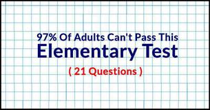 97% Of Adults Can't Pass This Elementary Test, Can You?