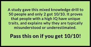 Only People With High IQ Will Get 10/10 In This Mixed General Knowledge Test