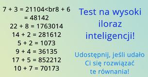 Jeśli jesteś w stanie rozwiązać te równania to masz iloraz inteligencji geniusza 