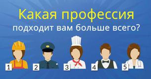 Какая профессия подходит вам больше всего?
